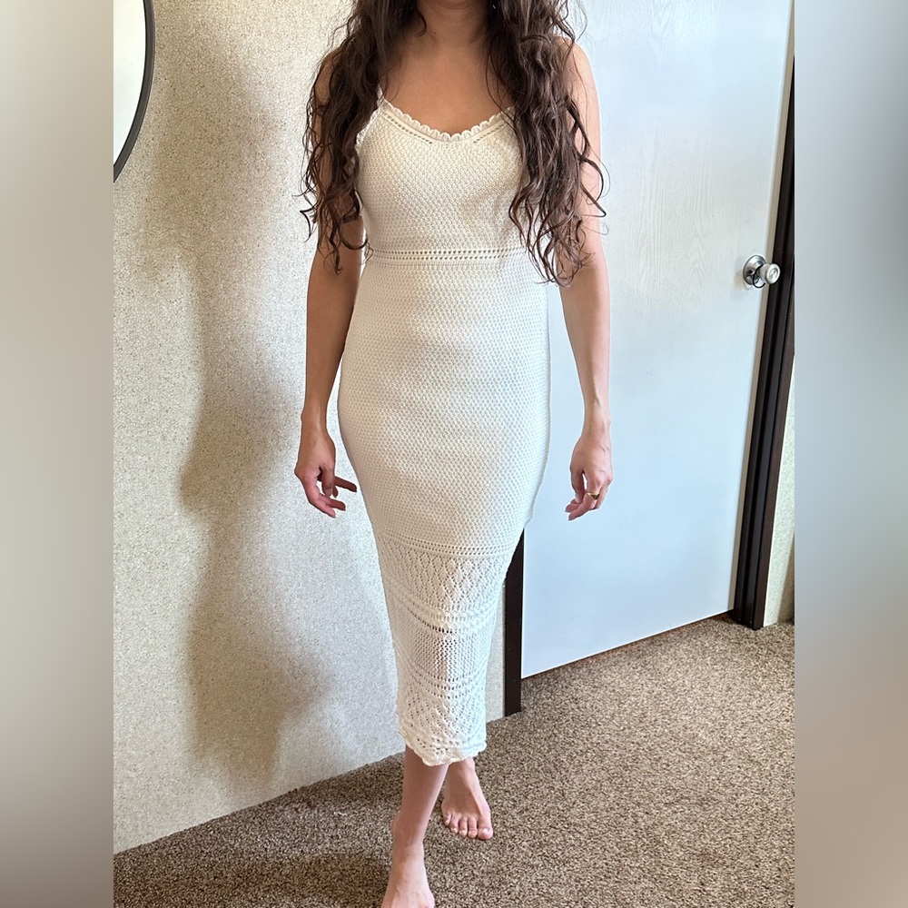 White Knit Dress